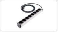 Inakustik Eagle Cable Deluxe Powerbar Alu-8 mit 2m Zuleitung *silber-schwarz*